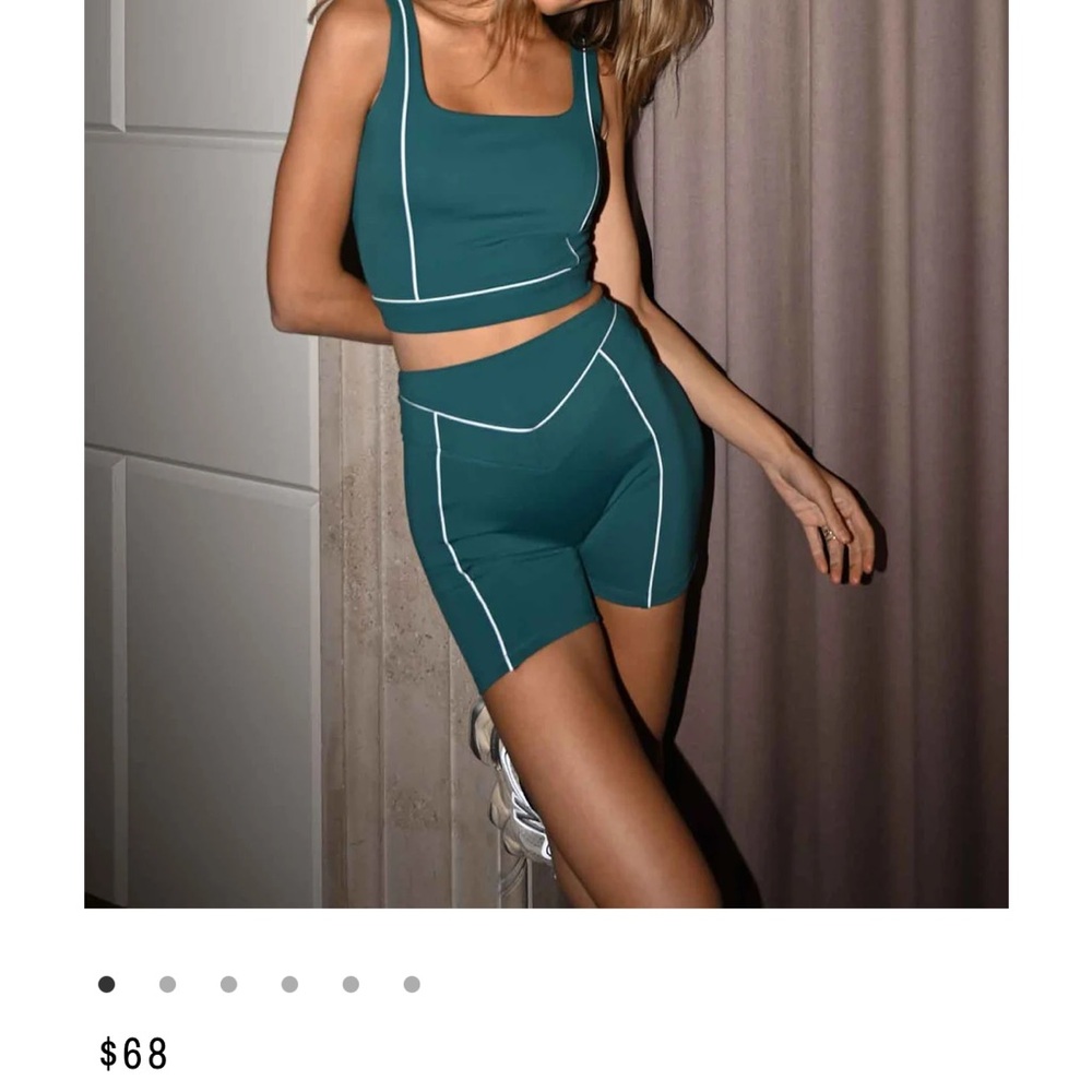 Yllw the Label - Teal Athletic Crop Top
